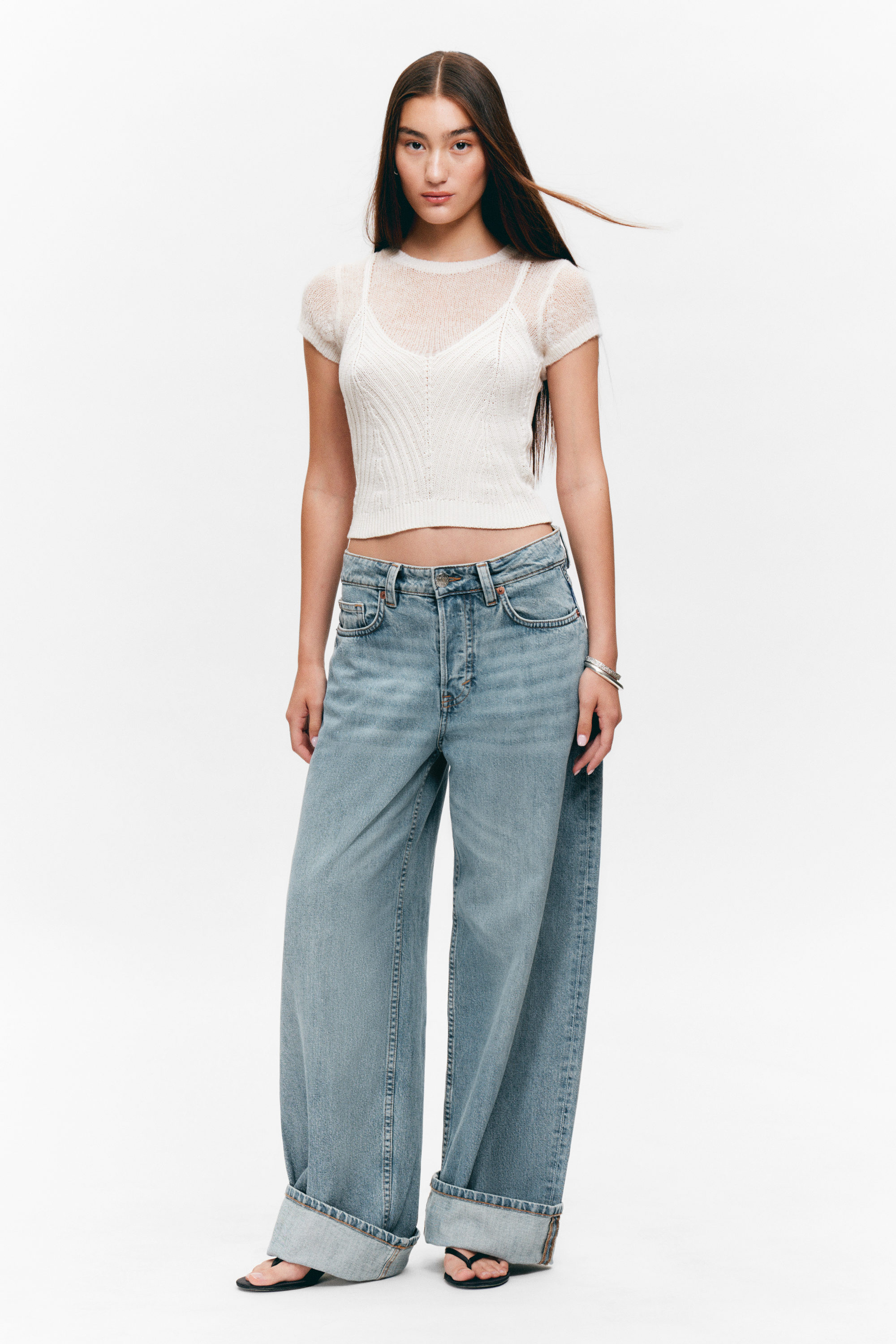 Chaos Blue - Light Blue - Peggy Low Rise Loose Baggy Leg Jeans - 1