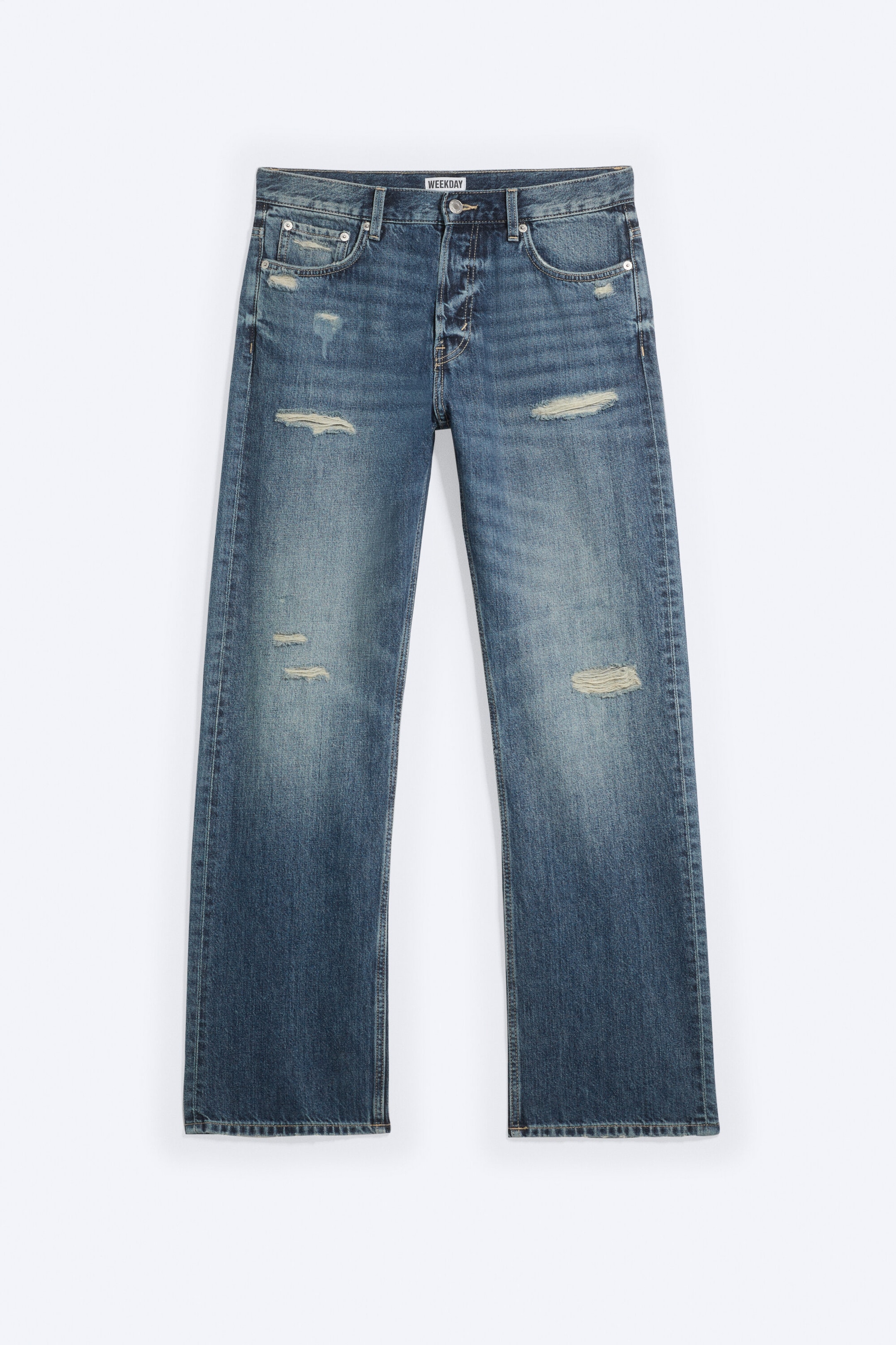 Blue Mist - SPACE MID RISE RELAXED STRAIGHT JEANS - 6