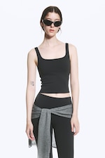 Dark Grey - Cropped Sports Top - 0
