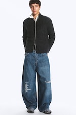 Sandy Blue - Mellanblå - Void low waist loose baggy jeans - 1