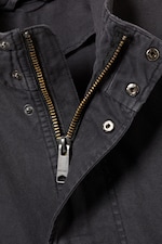Tvättad Svart - Avslappnad jacka i bomullscanvas - 5