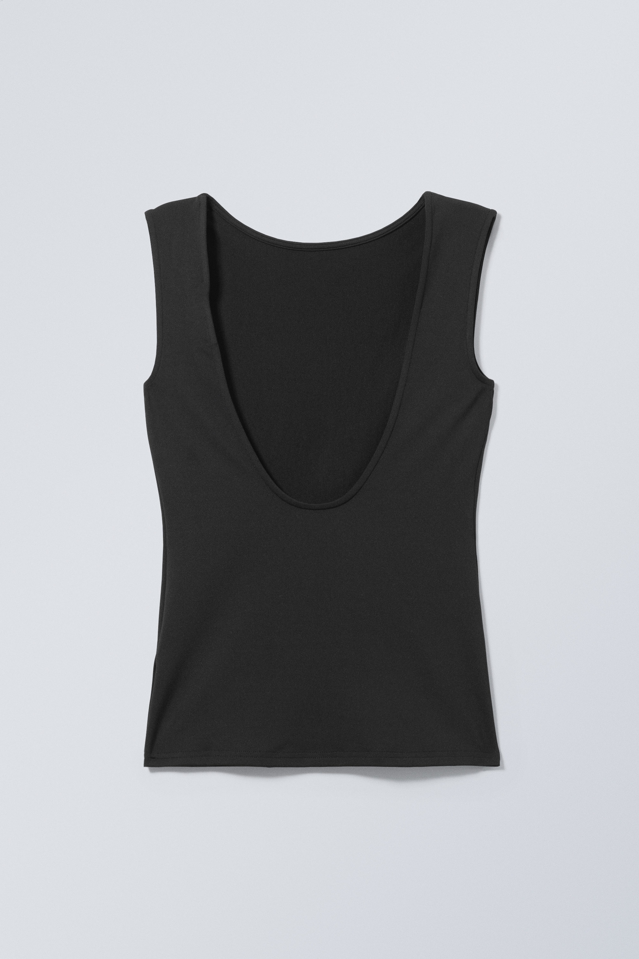 Black - Alba Open Back Top - 1