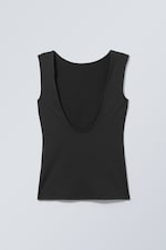 Black - Alba Open Back Top - 1