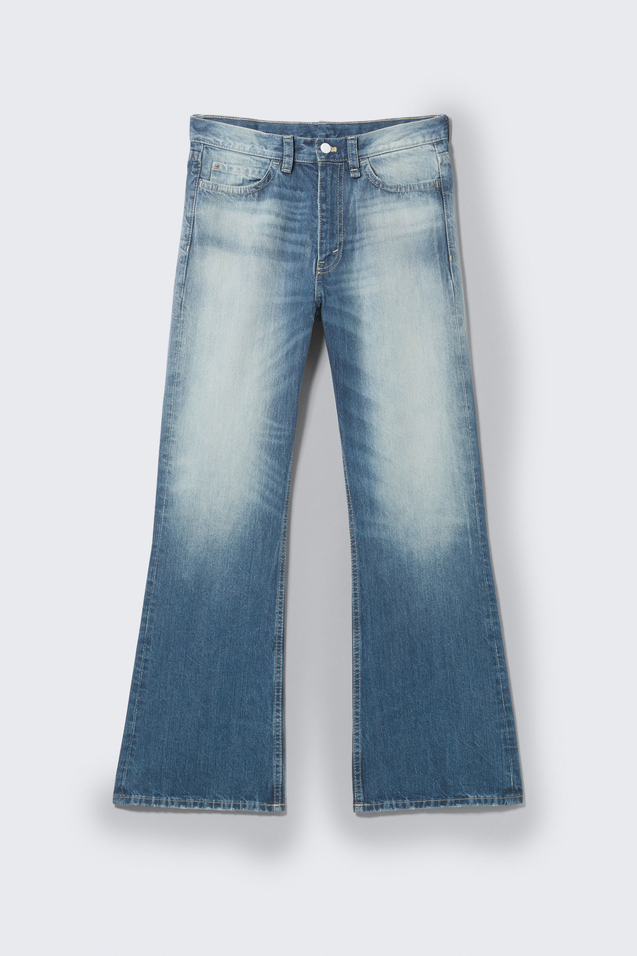 Whiped – blau - Boo Bootleg – Bootcut-Jeans mit niedriger Taille - 4