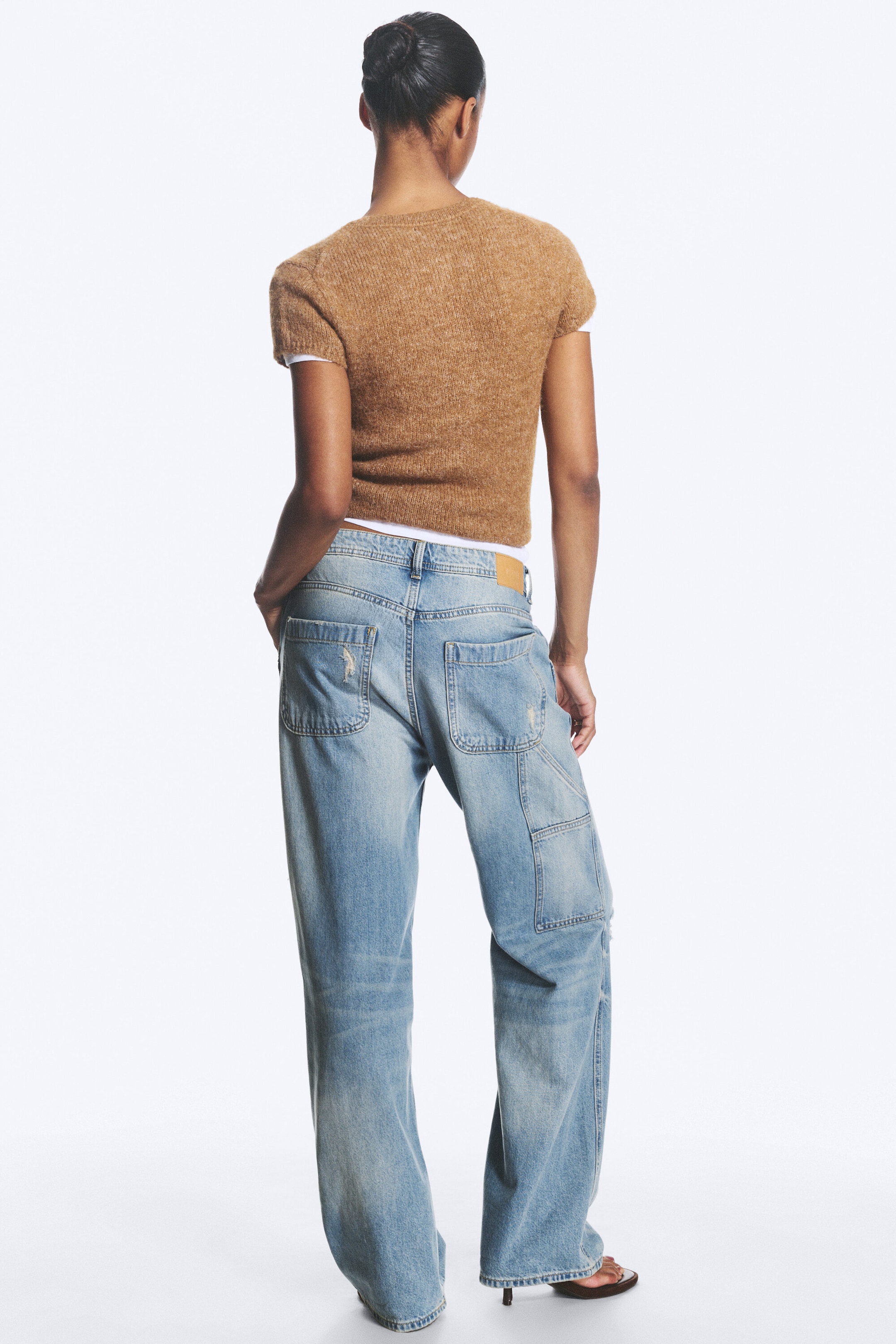 Faded Blue - Bleu moyen - JEAN WAVE TAILLE BASSE COUPE LOOSE - 3