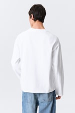 White - Loose Boxy Long-Sleeved T-shirt - 2
