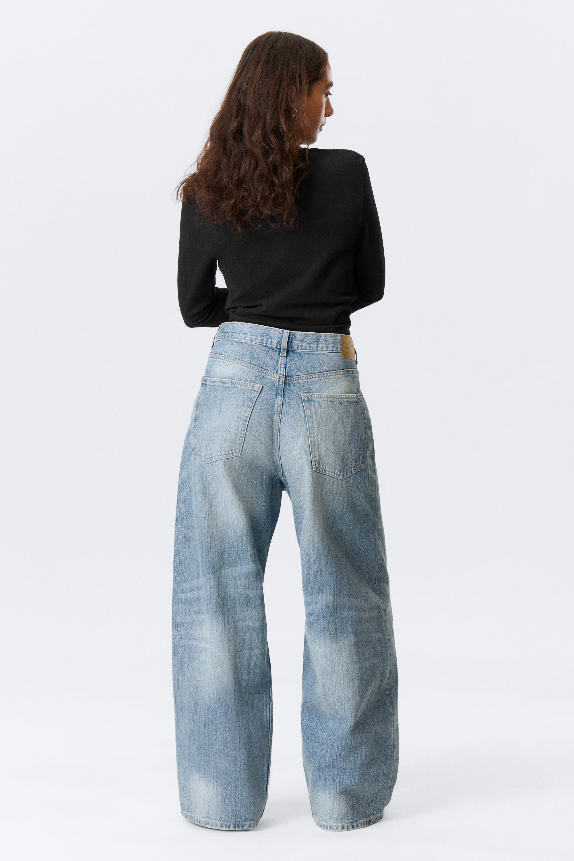 Blue Stream - Medium Blue - Astro Loose Baggy Leg Jeans - 2