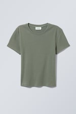 Dusty Khaki - T-Shirt in 90er-Passform Lean - 0