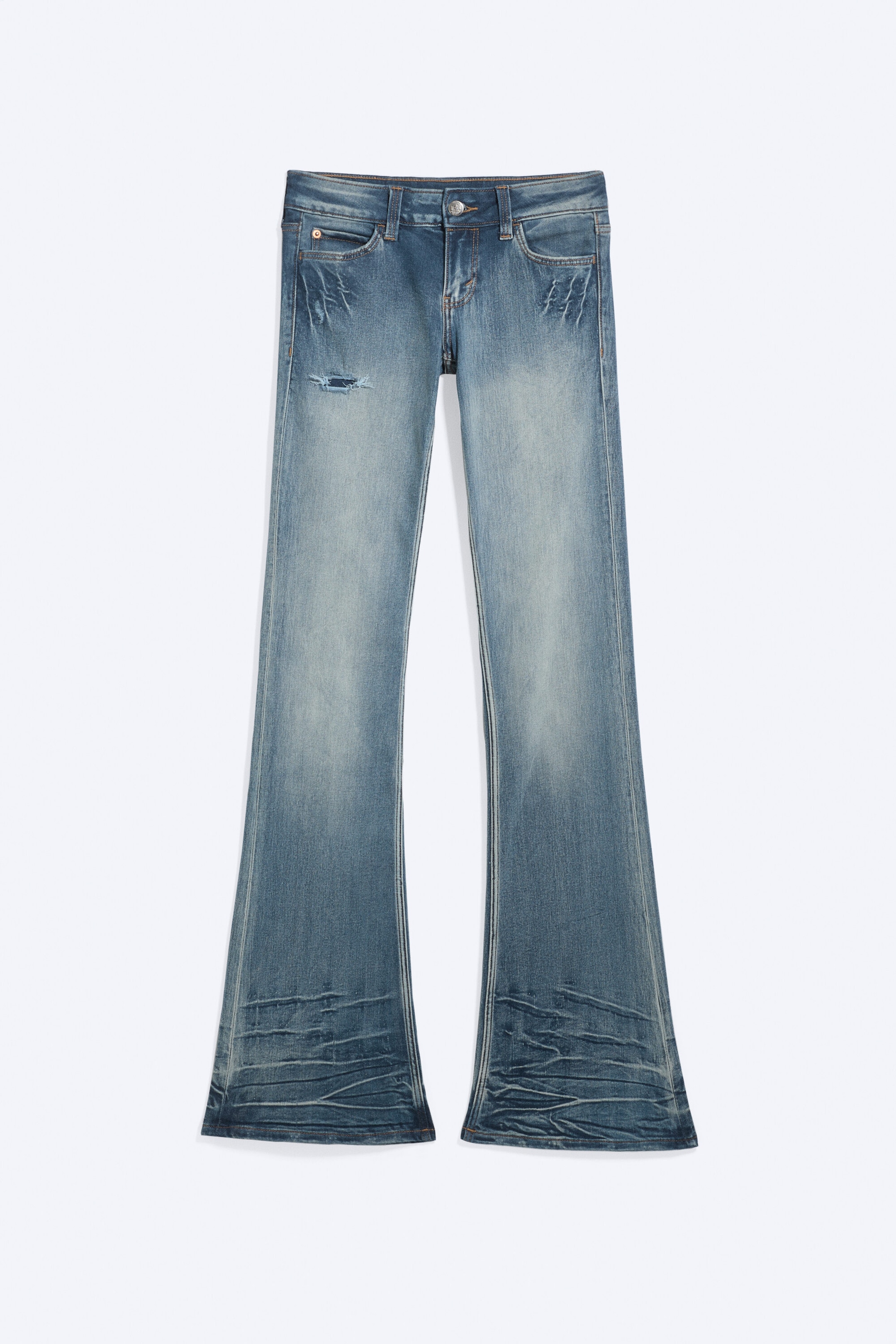 Thorn Blue - Medium Blue - Booty Bei Low Rise Skinny Bootcut Jeans - 5