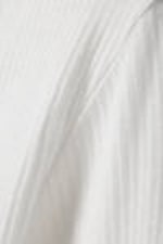 White - Sheer Rib Long Sleeve Top - 1