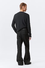 Black Pinstripe - Relaxed Pinstriped Suiting Trousers - 4
