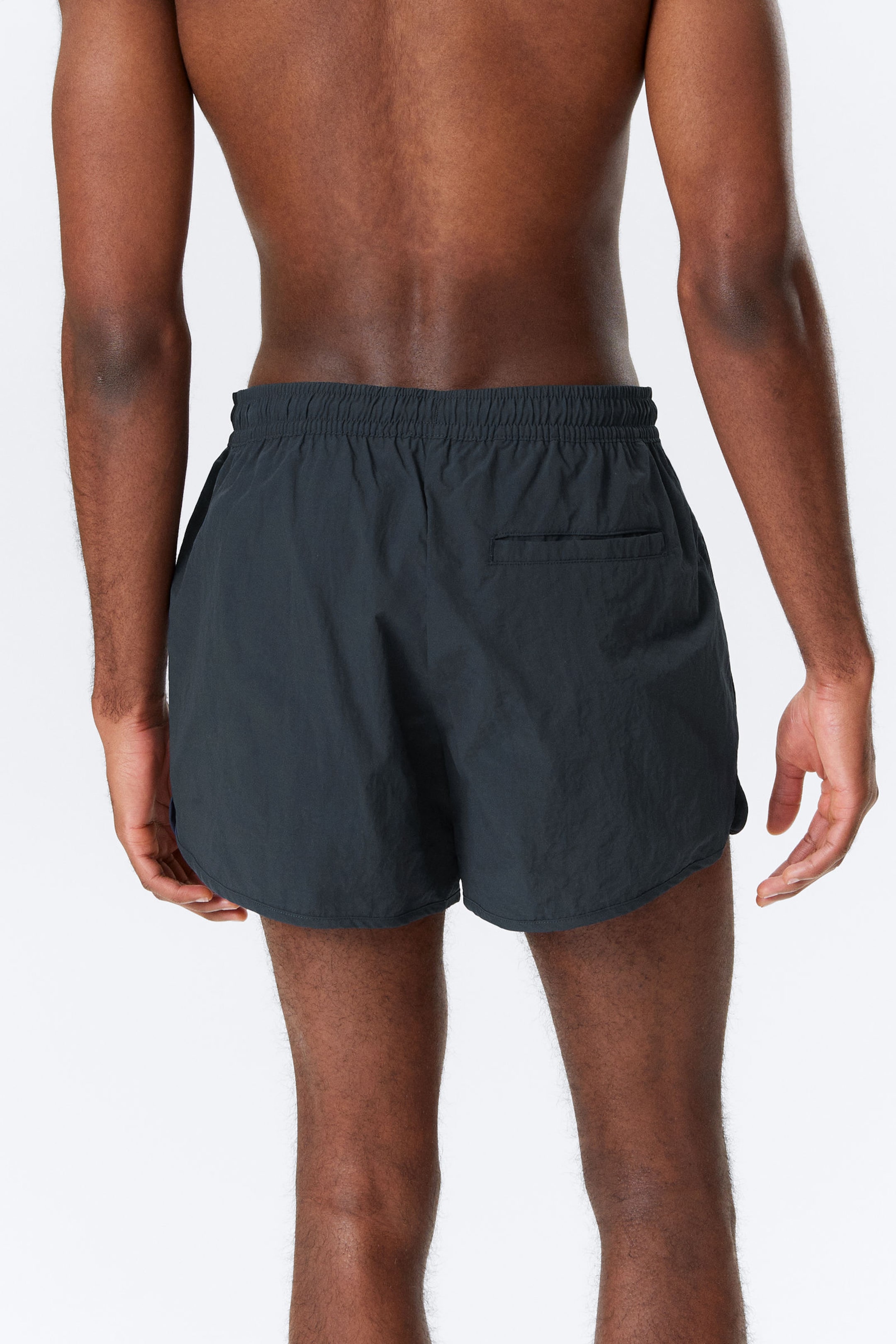 Dark Blue - Structured Mid-Thigh Swim Shorts - 3