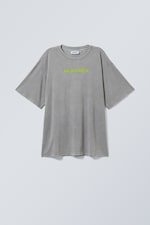 Neongroene afbeelding - Gen T-shirt met print - 0