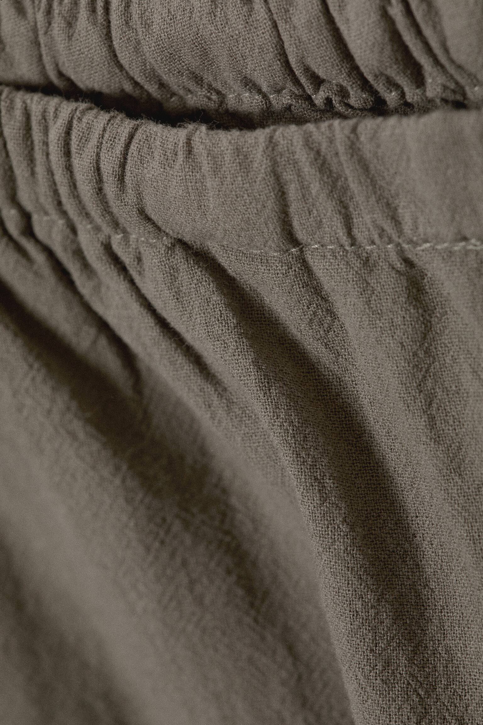 Pantalone a vita bassa - Grigio/Beige chiaro - 4