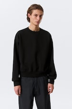 Black - Loose Fit Sweatshirt - 0