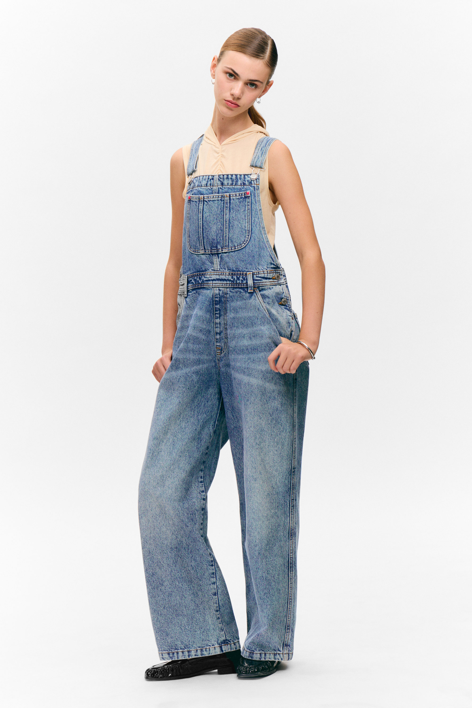 ボトムス TINY COTTONS denim dungaree TINYCOTTONS denim dungaree | hanakao
