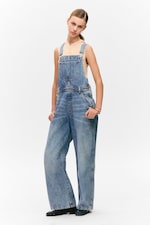 Fresh Blue - Mittelblau - Klassische Denim-Latzhose aus Baumwolle - 0