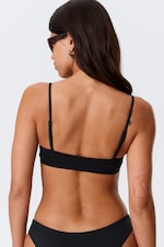 Black - Scoop Neck Bikini Top - 2