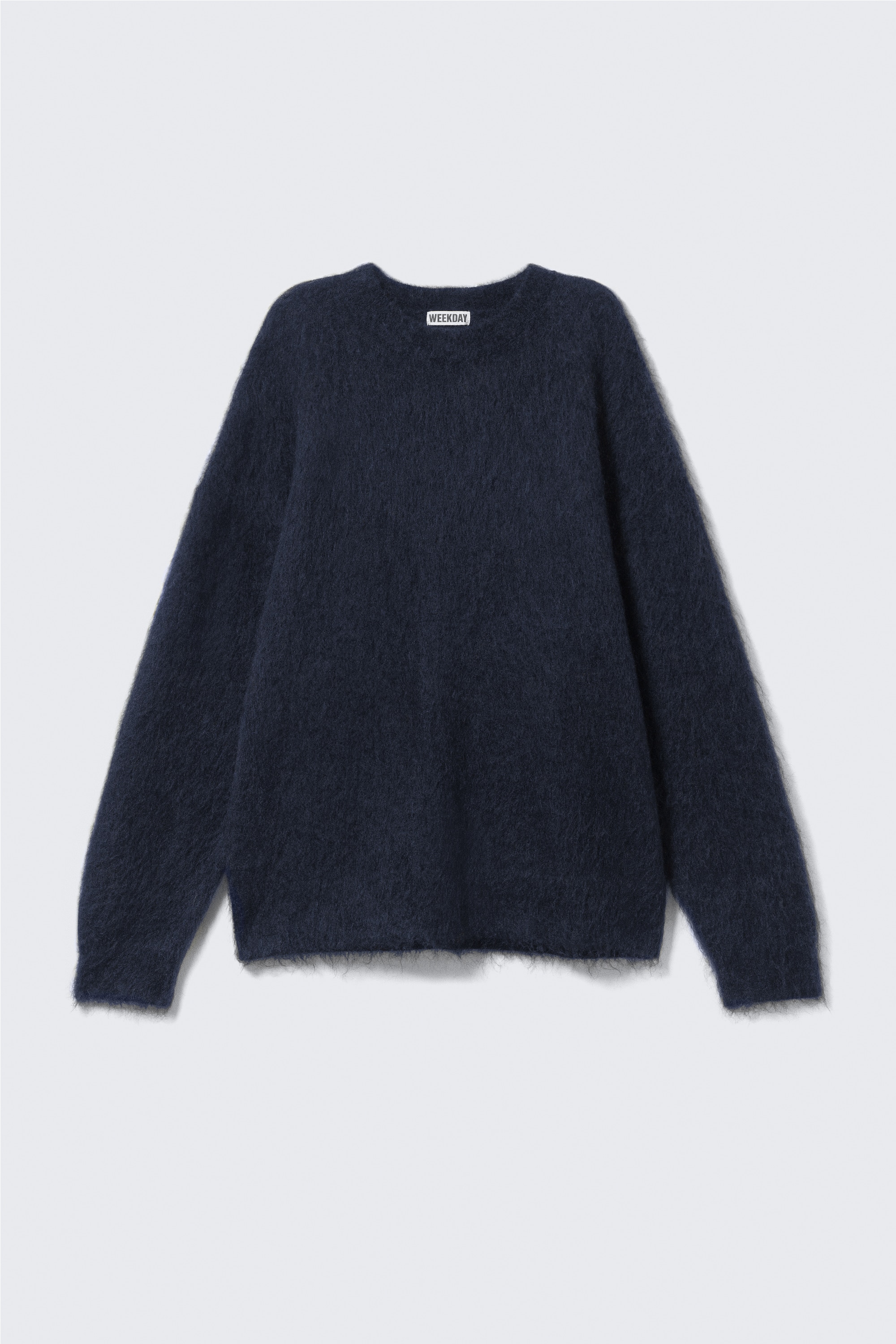 Oversized Knitted Mohair Blend Sweater - Blu scuro mélange/Marrone/Beige/Verde scuro
