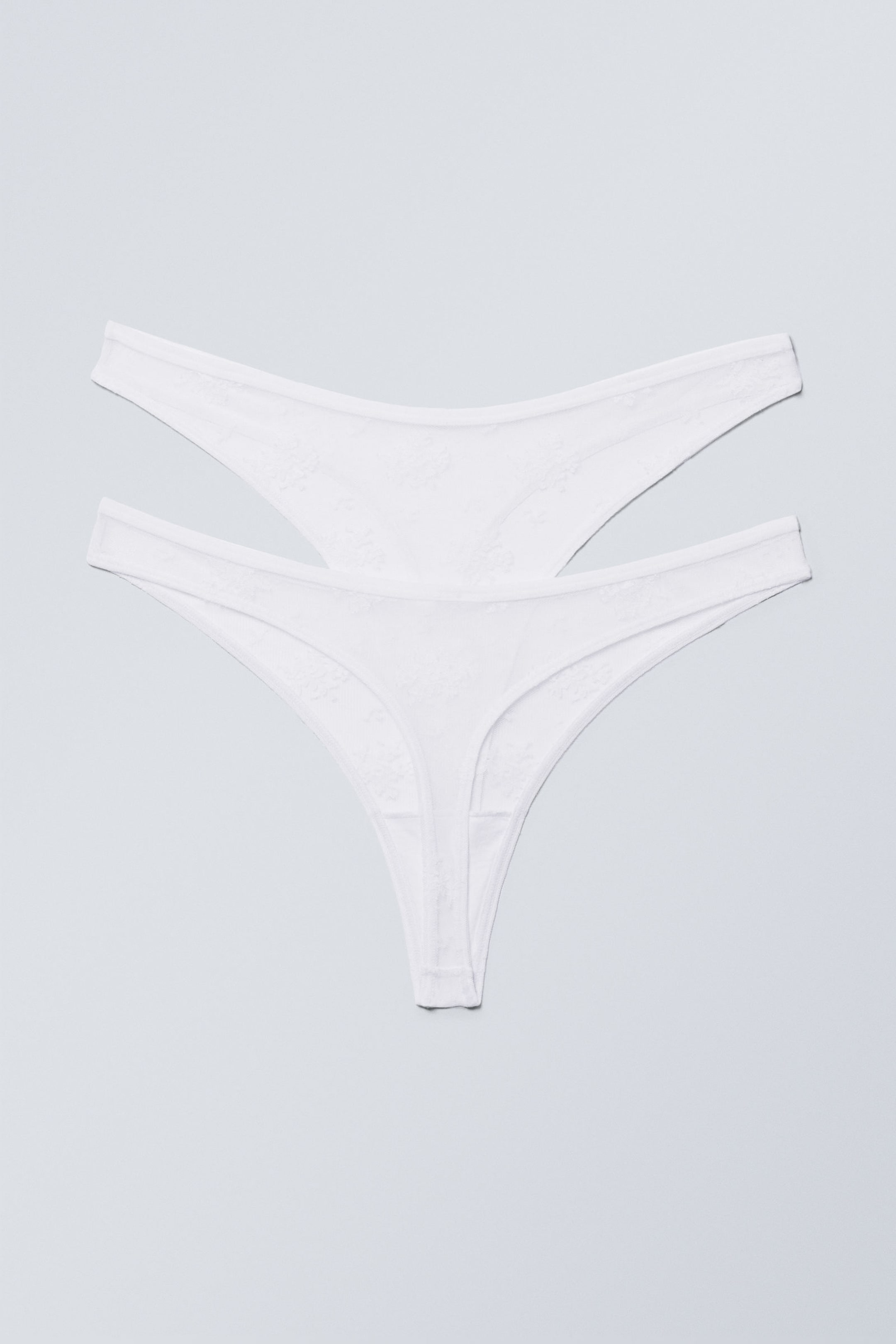 #FFFFFF - 2-pack Ash Lace Thong - 2