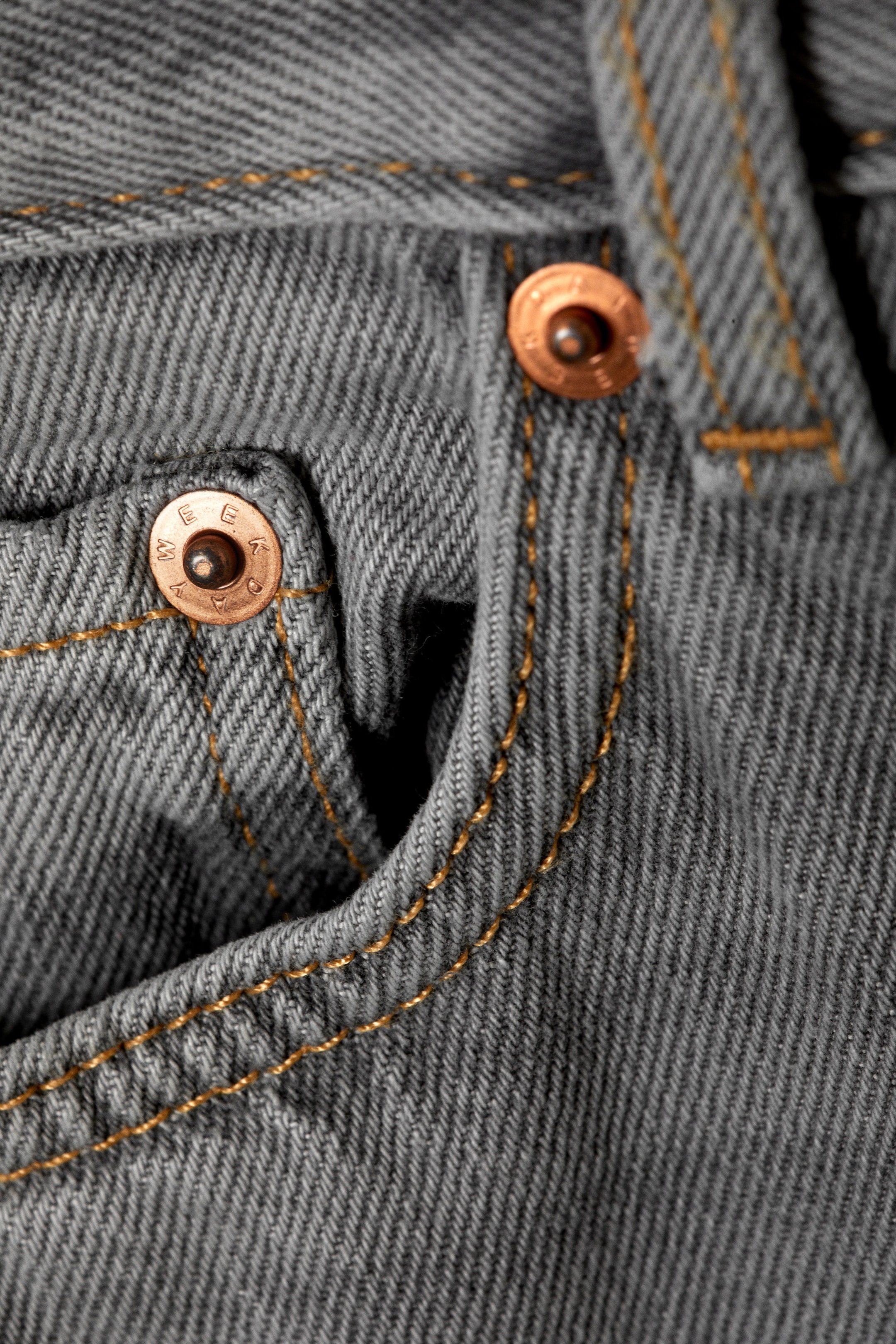 Misty Grey - Hellgrau - Rail Mid Waist Loose Wide Leg Jeans - 2