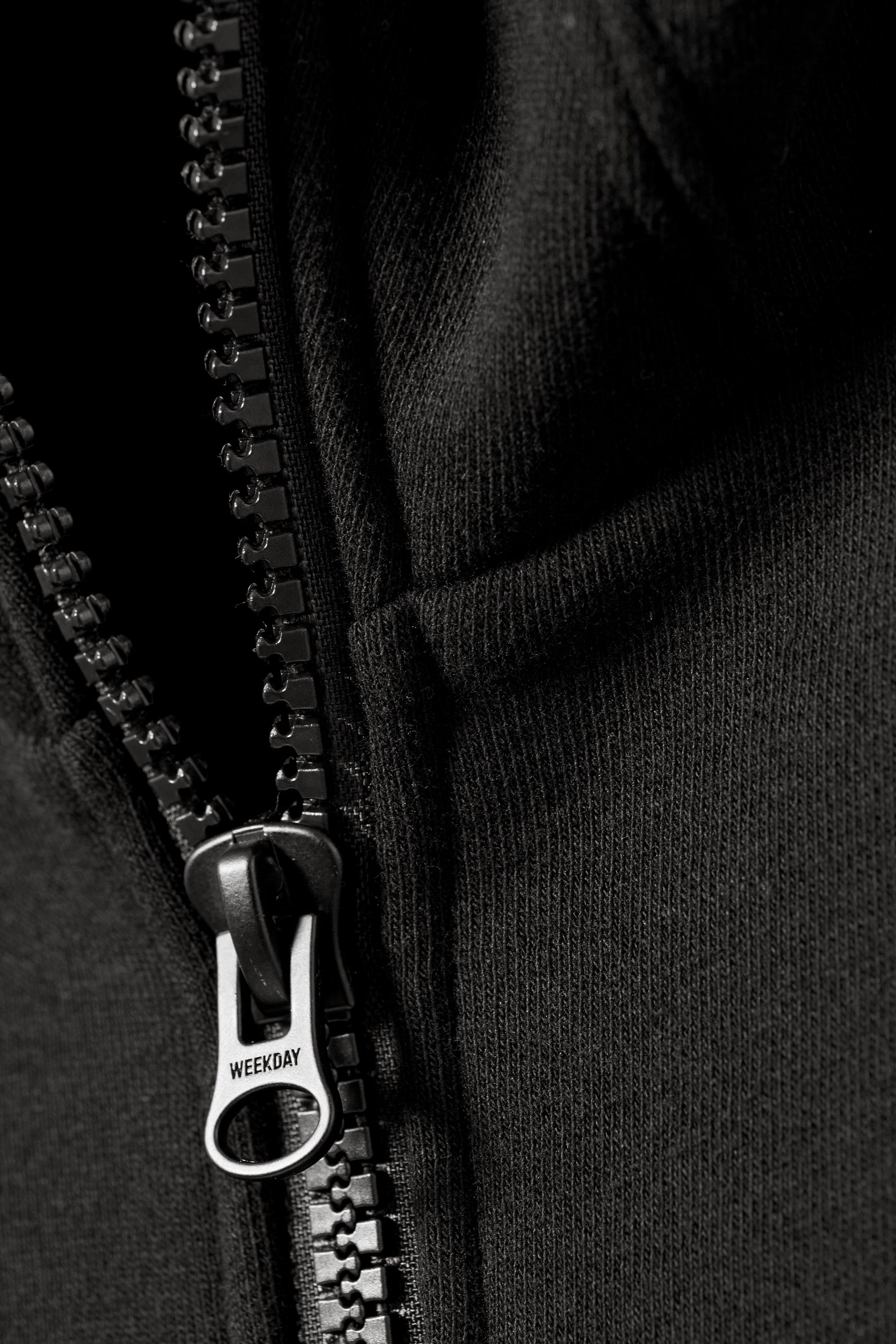 Schwarz - Balaklava-Kapuzenpullover Tim mit Reißverschluss - 1