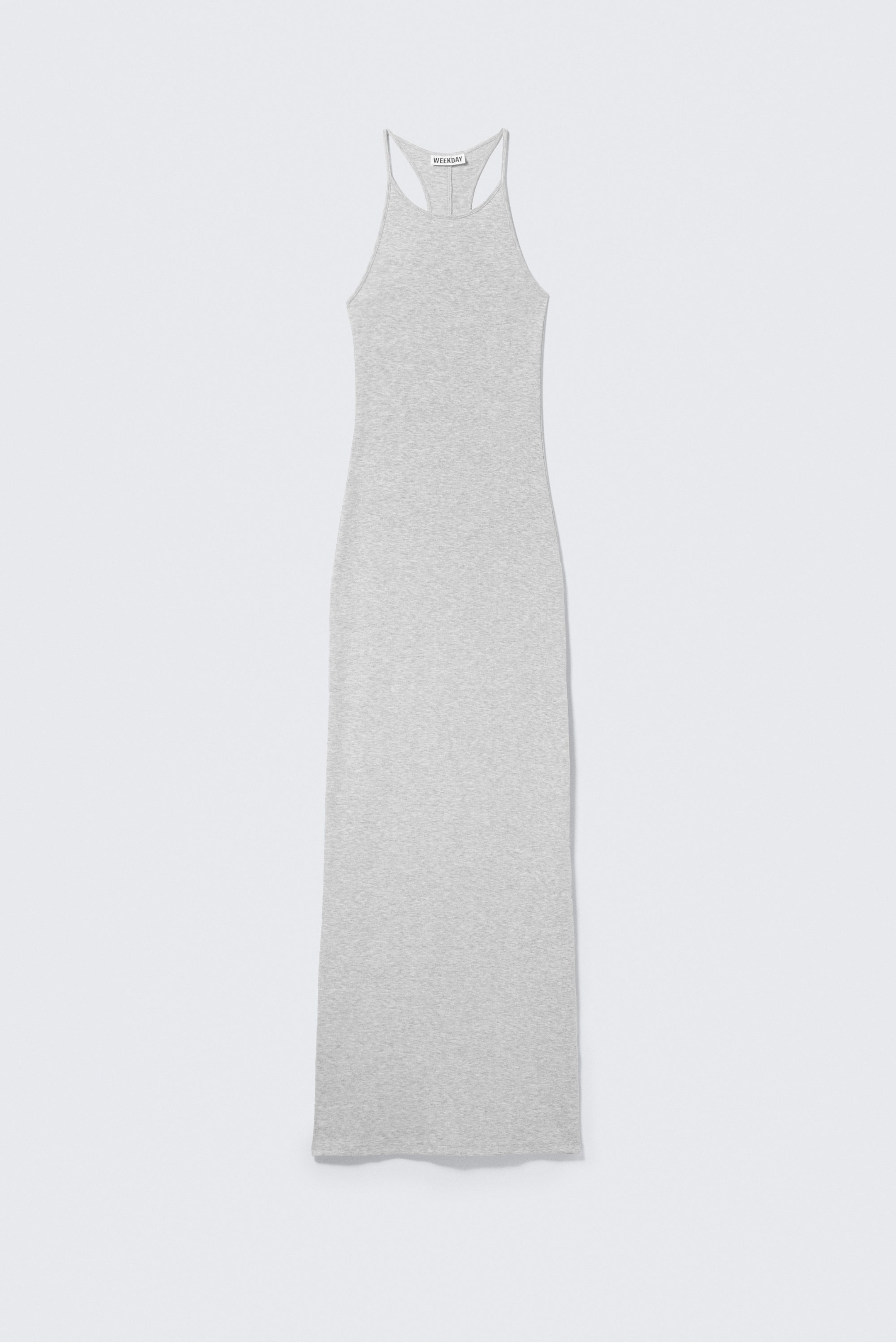 Grey Melange - Racerback Jersey Maxi Dress - 1