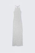 Grey Melange - Racerback Jersey Maxi Dress - 0