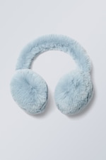 Dusty light blue - Fiona Faux Fur Earmuffs - 0