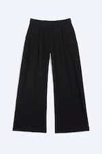 Black - Crinkled Cotton Trousers - 4