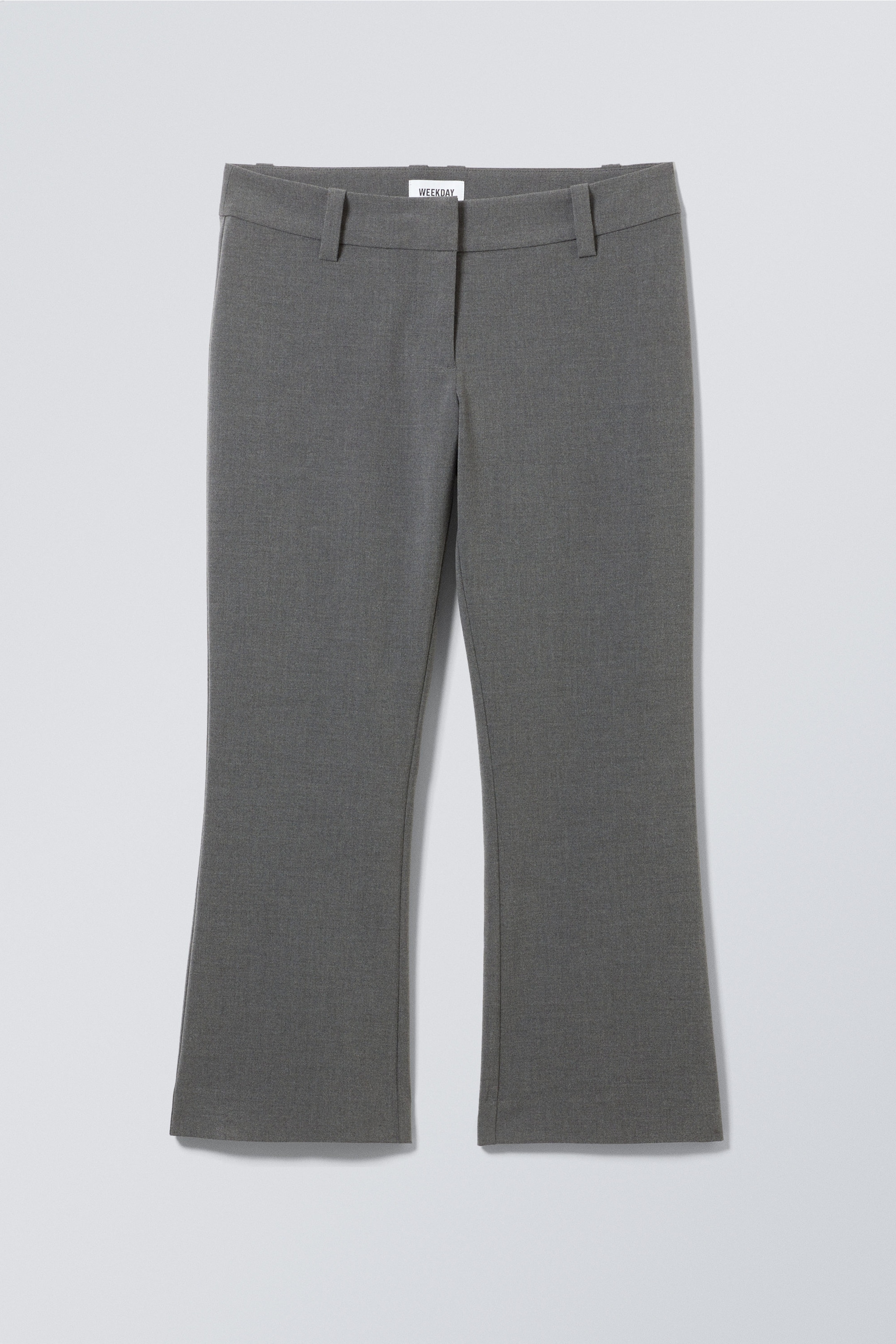 Donkergrijs - Slim fit capribroek - 0