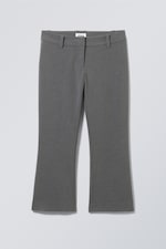 Donkergrijs - Slim fit capribroek - 0
