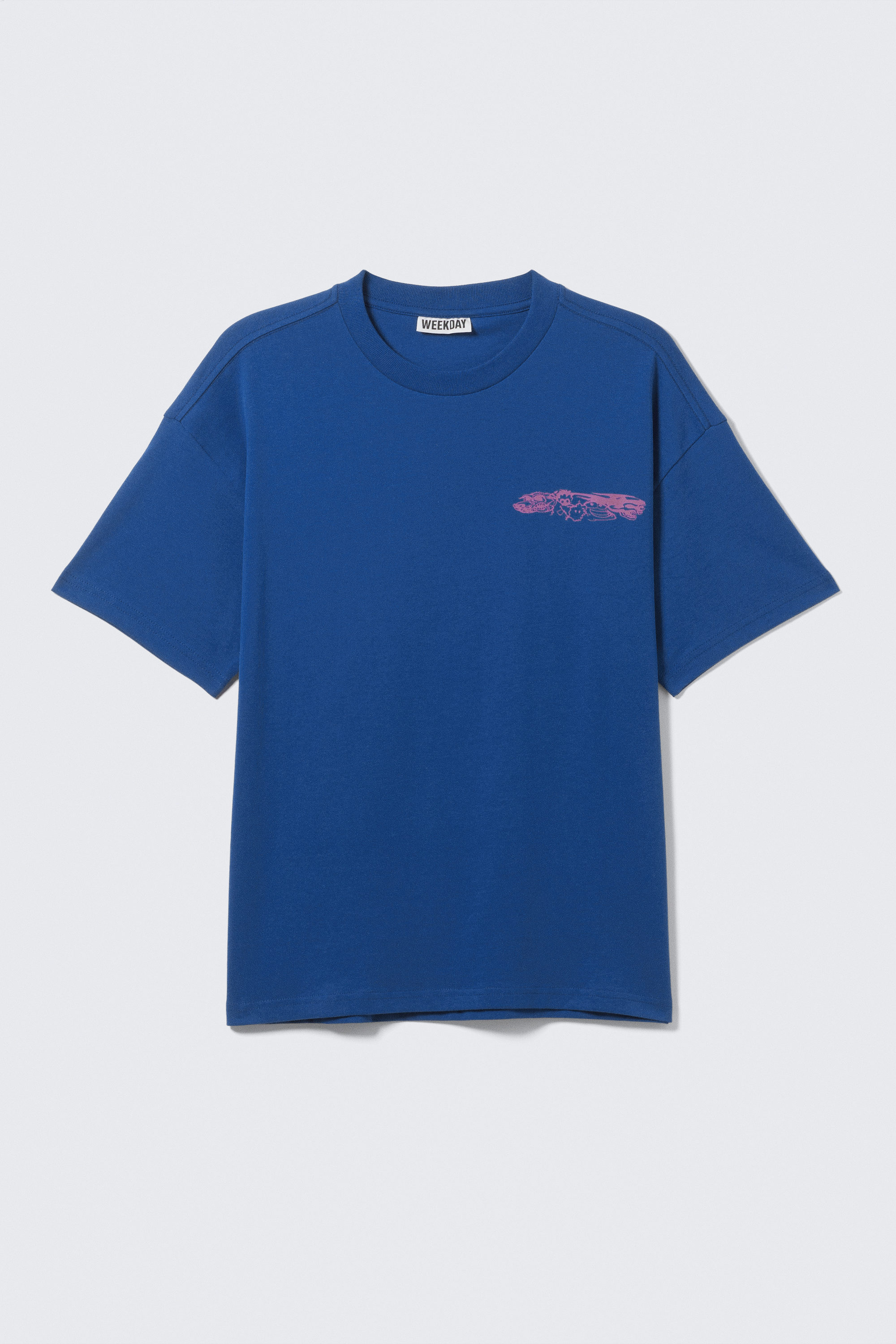 Bright Blue - Four Man Gang - Great Boxy Printed Graphic Tee - 3
