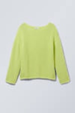 Hellgelb - Pullover Tone mit offener Struktur - 0