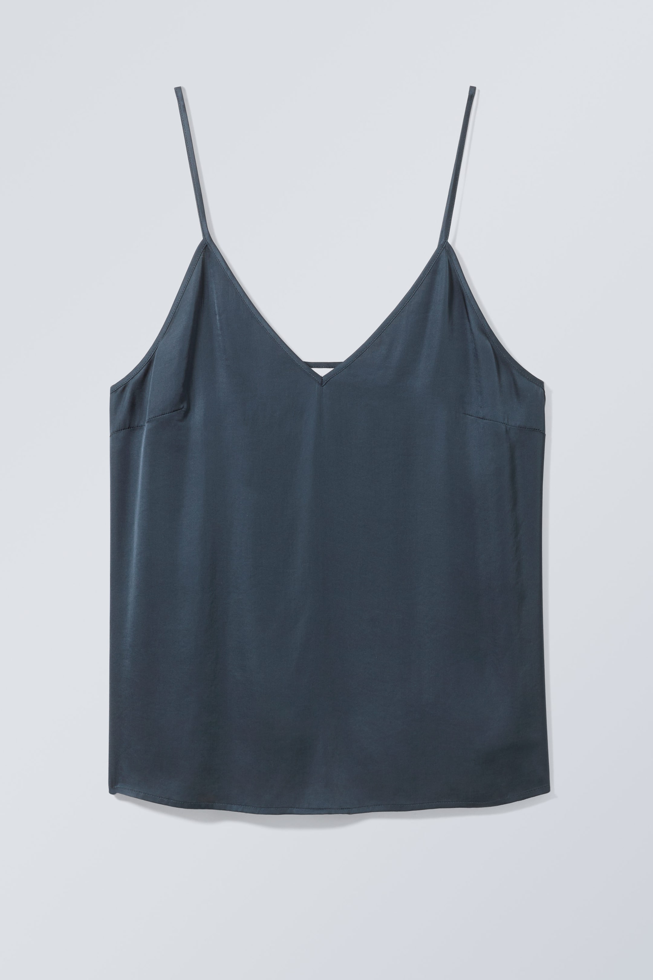 Dark Teal Shimmer - Shine Satin Singlet - 0