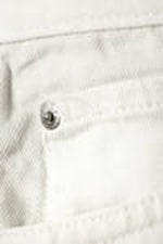 Creased White - White - Looser Regular Waist Loose Straight Jeans - 5