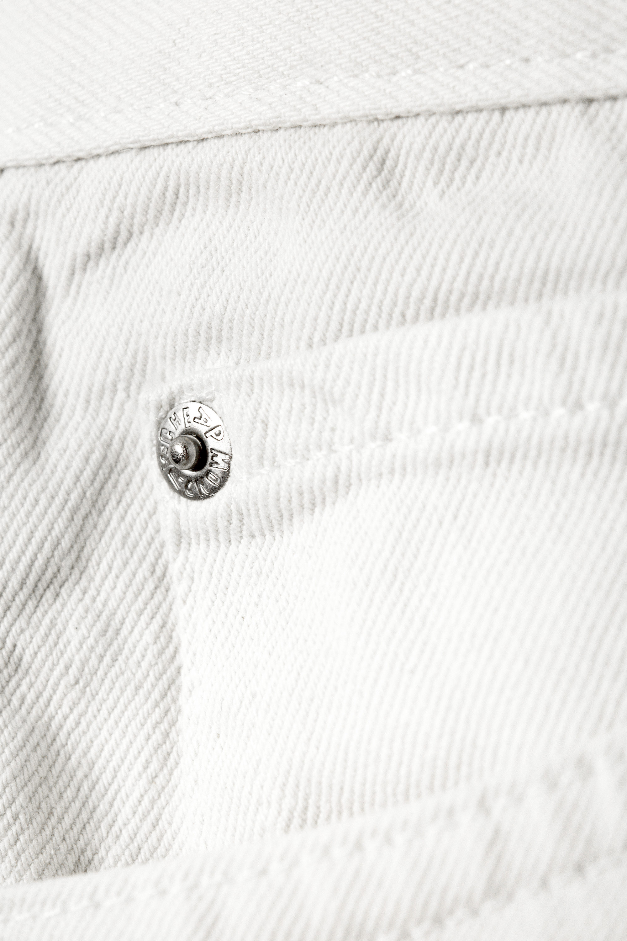 Creased White - White - Looser Regular Waist Loose Straight Jeans - 7