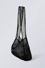 Black - Net Shoulder Bag - 1