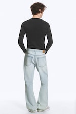 Ghost Blue - Light Blue - Mercury Mid Rise Relaxed Bootcut Jeans - 5
