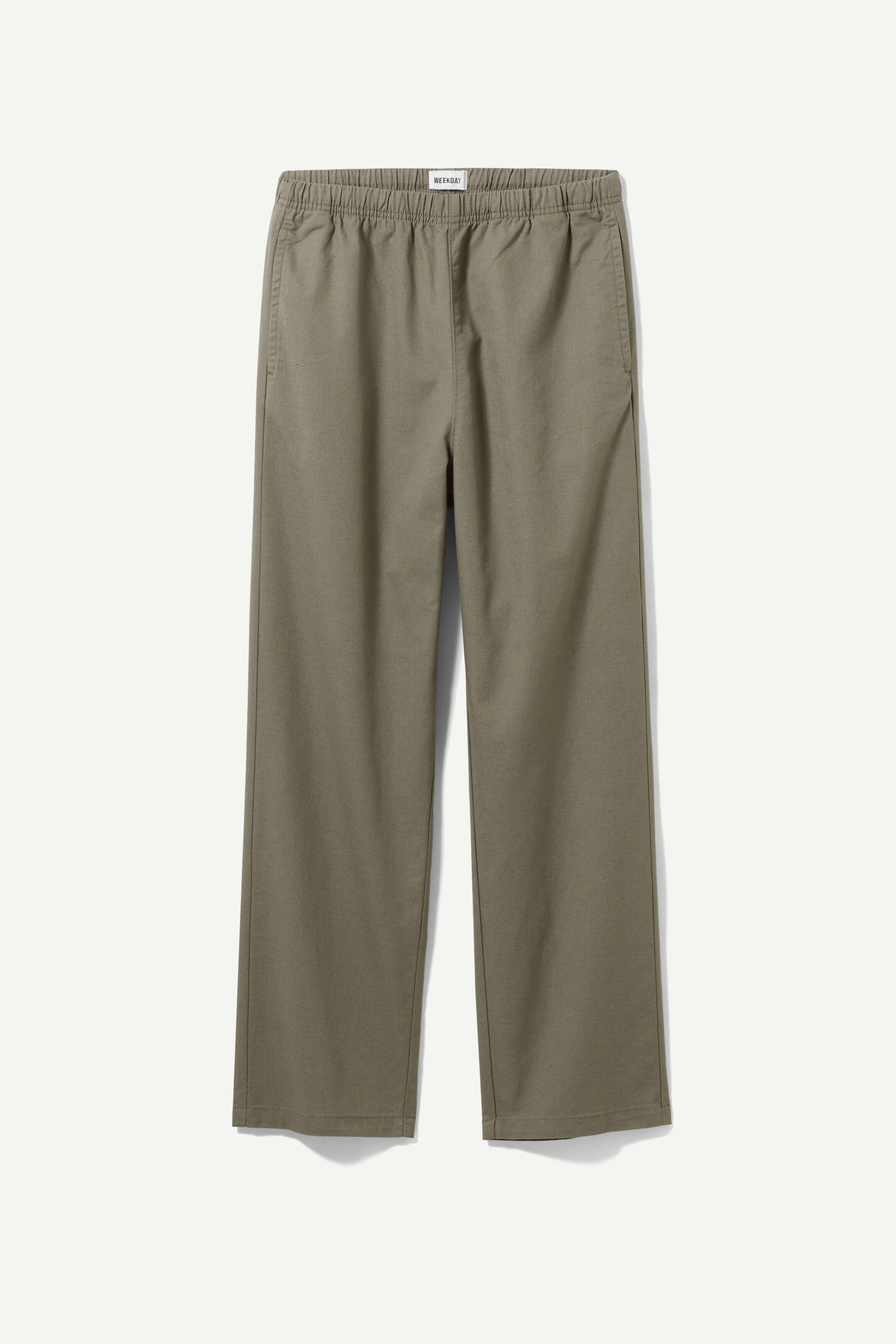 Khaki grey - Seth Wide Linen Mix Joggers - 0