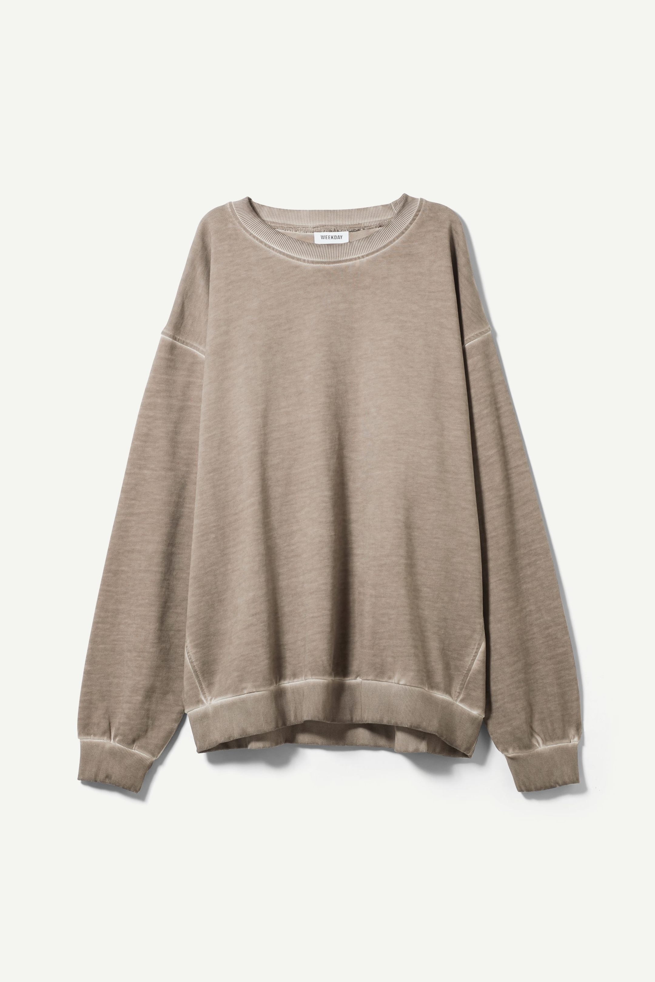 Dark beige - Wash Oversized Sweatshirt - 0