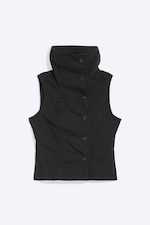 Black - Funnel neck top - 0