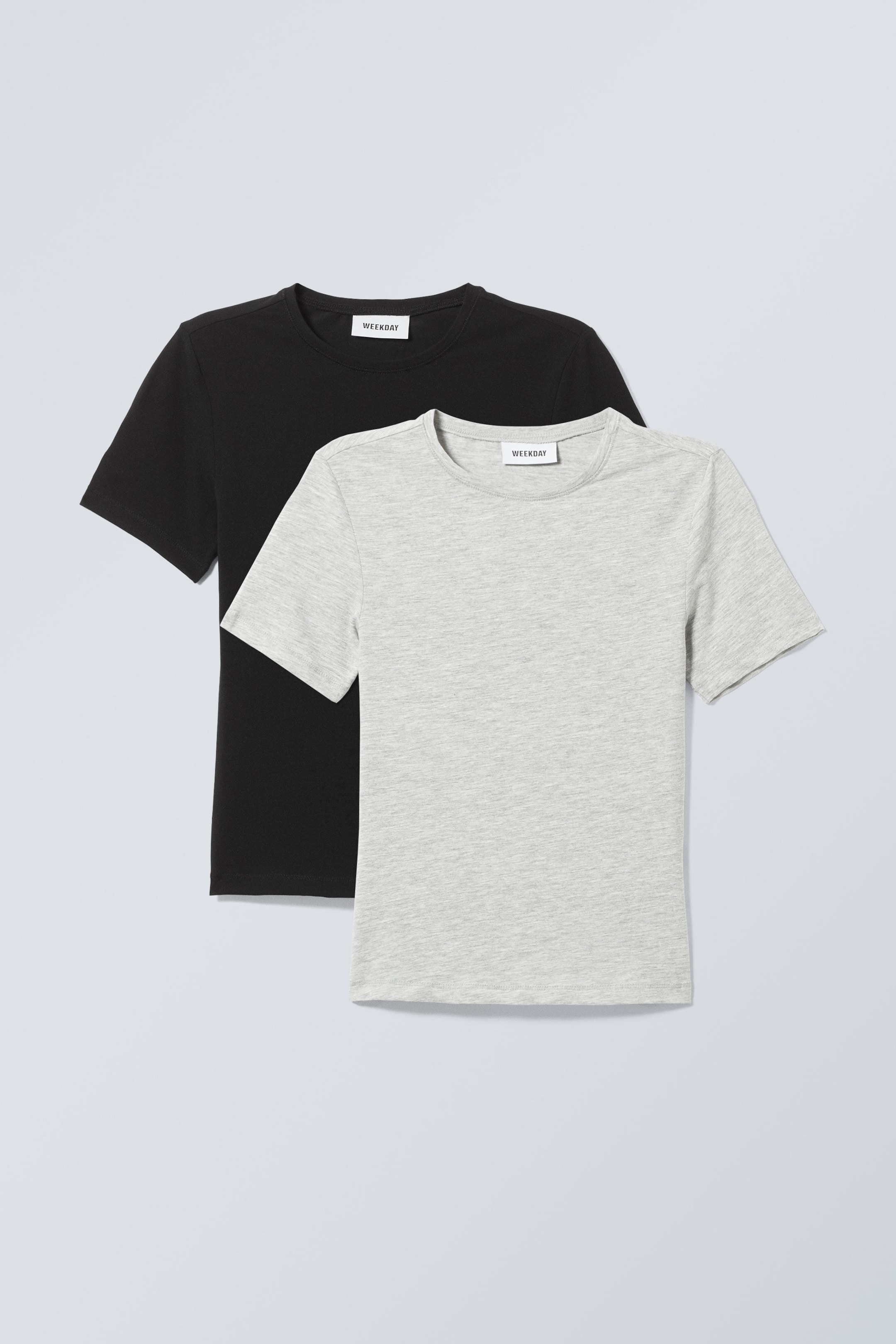 Black - 2-pack Slim Fitted T-shirt - 0