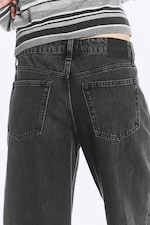 Elegie Black - Noir - Ample jean taille basse à jambe large avec revers - 3