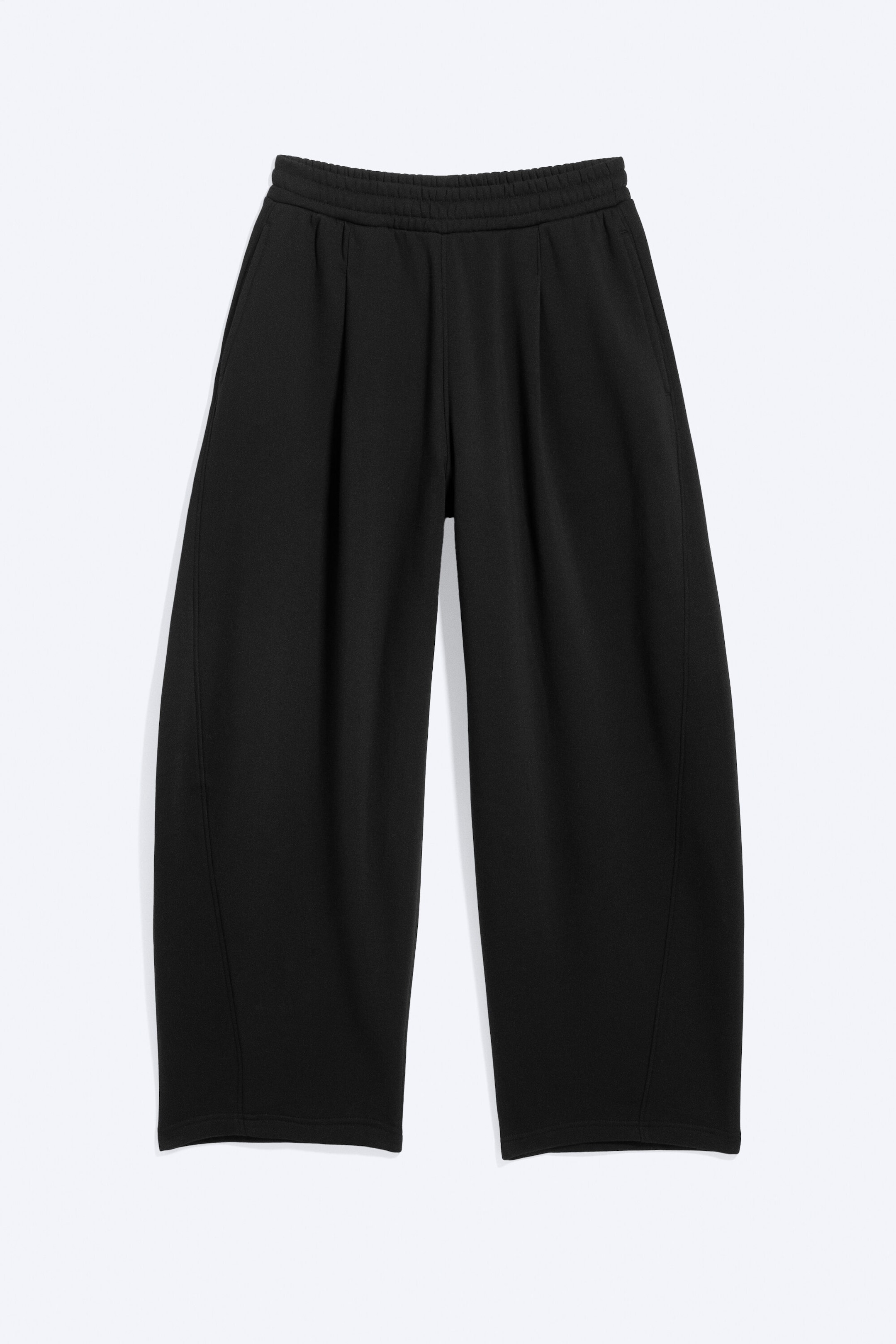 Donkerzwart - Loose Pleated Sweatpants - 4