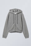 WEEKDAY◆LOOSE FIT BLOCKED ZIP HOODIE［Gray］ loose fit blocked zip hoodie - Grey | Weekday WW