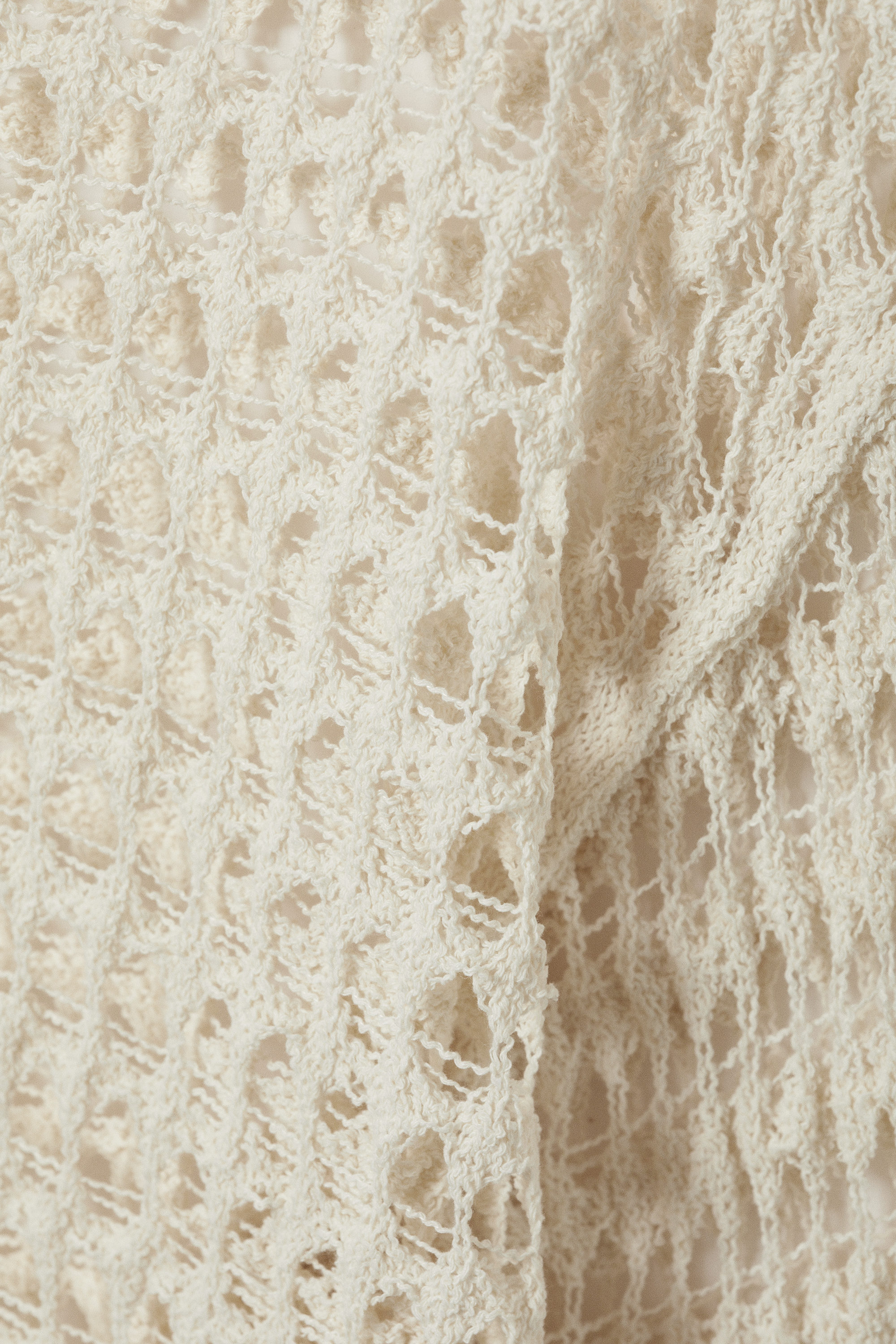 loose fit open-knit sweater - Off-white | Weekday WW