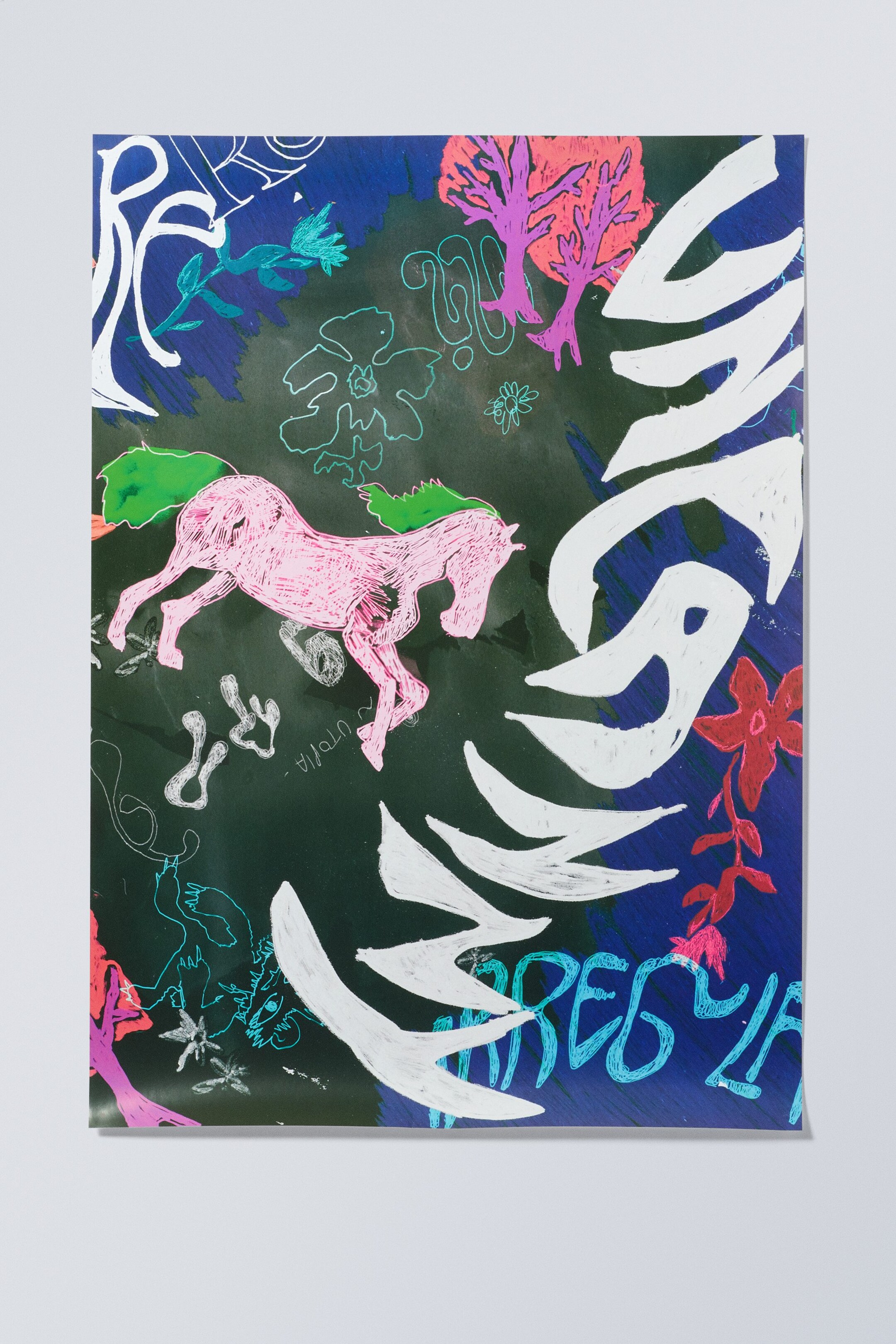 Pink horse wild land - Weekday Poster - 0