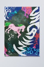 Pink horse wild land - Weekday Poster - 0