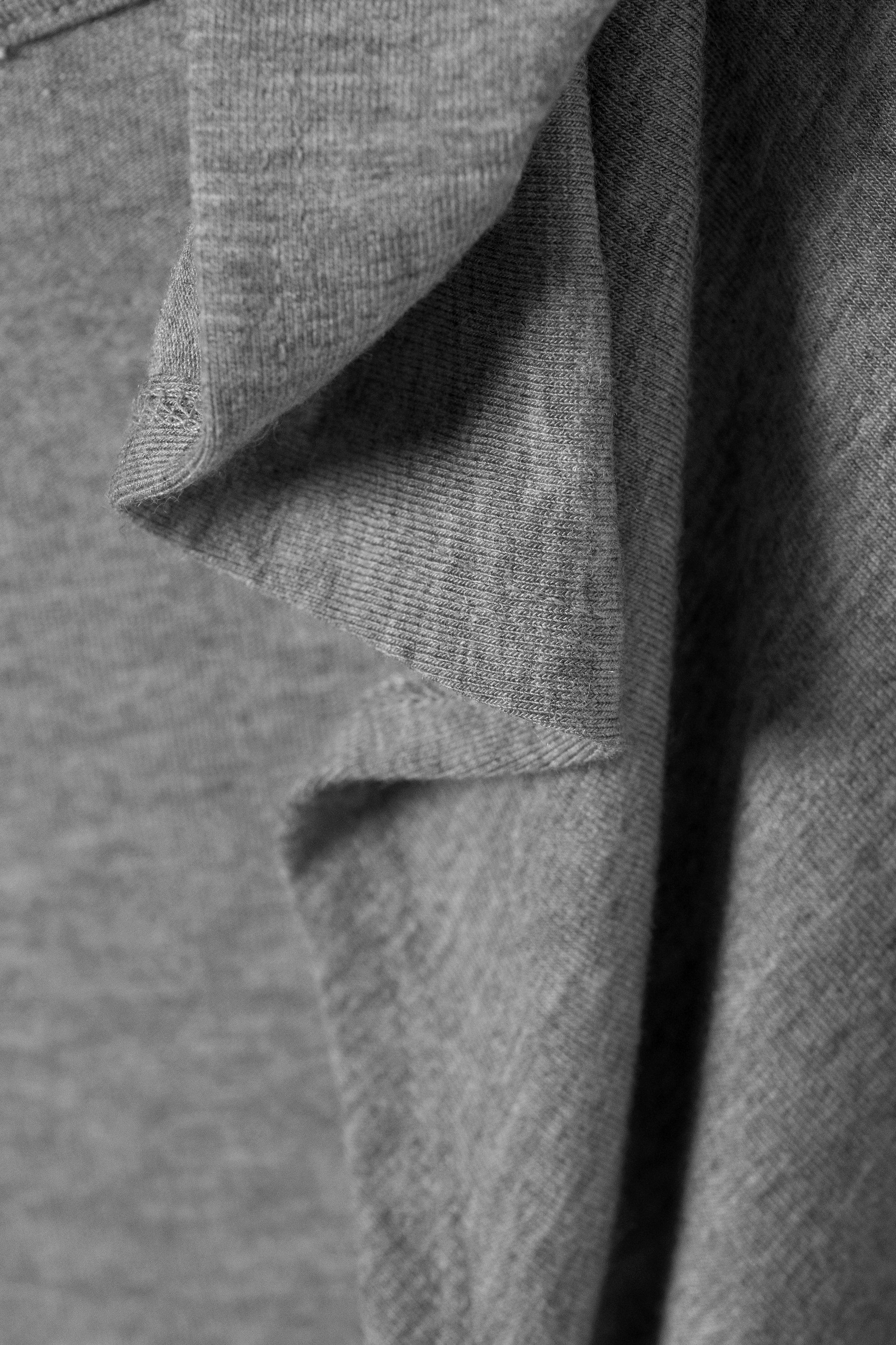 Grey Melange - Draped Hooded Sleeveless Lyocell Top - 6